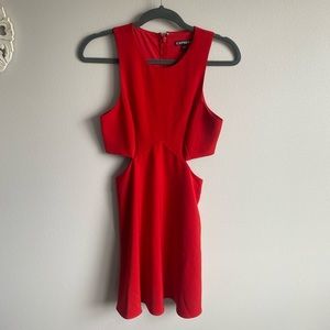 EXPRESS red dress with side slits